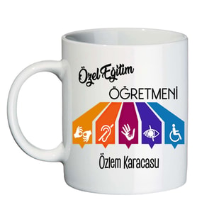 Özel Eğitim Öğretmenine Hediye İsimli Kupa Bardak - Öğretmenler Günü Hediyesi