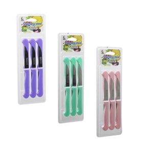 Paslanmaz Çelik 6'lı Meyve Bıçağı Seti - Ergonomik Saplı