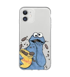 Iphone 11 Uyumlu Susam Sokağı Kurabiye Canavarı Desenli Şeffaf Telefon Kılıfı