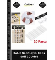 #Klips Yapışkan Güçlü Tutuş Masaüstü Kablo Yönetim Organizatör Kablo Sabitleyici Klips Seti 20 Adet