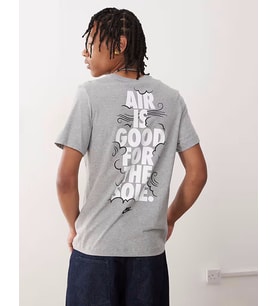 Sportswear Nvs Gfx Gri Erkek Pamuklu Tişört