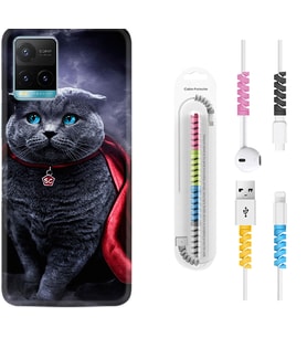 Vivo Y11S Y21S Y20 Y20S Y70 Kılıf Kablo Koruma Spiral Silikon Super Cat 1666