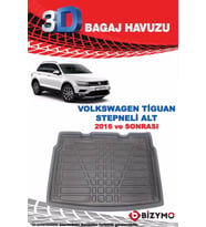 Volkswagen Tiguan Stepneli Alt 2016+ 3D Bagaj Havuzu Bizymo