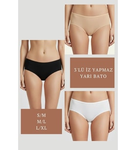 Mulvxbrf Brf02 3Lü Set Külot-Siyah-Beyaz-Ten Dor2850 (Mulvix)