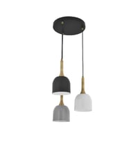 MYLİGHTS  RETRO  RUSTİK  VİNTAGE  MODERN  SPOR  ÜÇLÜ METAL SARKIT AVİZE (Siyah)