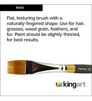 Lexroo Original Gold Paint Brush-Flat Rake, Size: 3/4