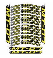 Yamaha MT-07 Uyumlu Florasan Sarı Baskı 1 Set Jant Şeridi
