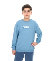 Toontoy Erkek Çocuk Baskılı Sweatshirt (Mavi)