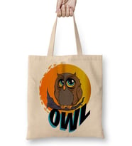 Owl Baykuş Bez Çanta Uzun Saplı