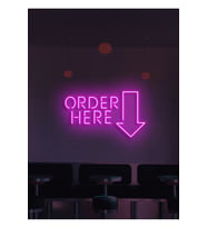 ORDER HERE Yazılı ve Şekilli Neon Tabela