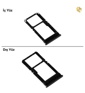 Xiaomi Poco X3 / X3 Pro Uyumlu Sim İç Yuvası Çiftli Siyah Sim Kart Tepsisi Sim Kızağı Sim Çekmecesi