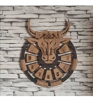 Kişiye (Kasaplara) Özel Dekoratif Ahşap Duvar Saati 40 cm