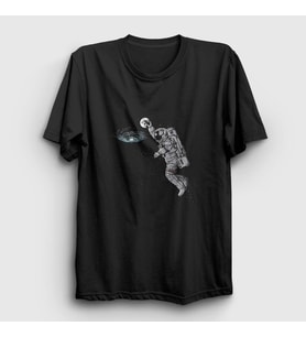 Presmono Unisex Siyah Basketball Astronaut Space Astronot Uzay T-Shirt 282190tt