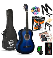 Fourtune Luca C-180BL Mavi Klasik Gitar Seti 4/4 Sap Ayarlı