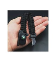 Paracord Survival Ateş Başlatıcı Magnezyum Çubuğu Bıçak Pusula Ikaz Düdüklü Bileklik