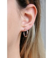 925 Ayar Gümüş 13 mm Halka Küpe - K094301