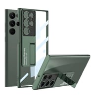 Galaxy S24 Ultra Kılıf Kamera Korumalı Şeffaf Tasarımlı Zore Lego Standlı Kapak