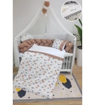 Baby Clime, Masal Serisi 70x130 Beşik İçin İsim Nakışlı Bebek Uyku Seti
