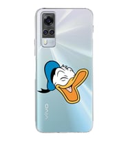Vivo Y51 Uyumlu Kamera Korumalı Kapak Donald Duck Tasarımlı Şeffaf Silikon Kılıf