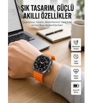 2025 Model Gelişmiş Özellikli Nabız Sensörlü Spor Takibi Yapabilen Titreşimli Saat
