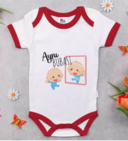 BK Kids Aynı Bubası Tasarımlı Kırmızı Bebek Body Zıbın-1