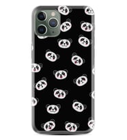 Apple iPhone 11 12 13 14 Pro Max Kılıf Desemli Silikon Panda Suratları 1773