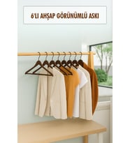 6?lı Ahşap Görünümlü Askı Kahve 44 cm