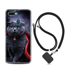 Oppo A5S A15 A16 A54 A55 A73 A74 Kılıf Boyun Askılı Silikon Super Cat 1666