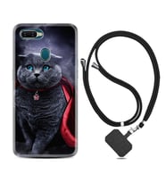 Oppo A5S A15 A16 A54 A55 A73 A74 Kılıf Boyun Askılı Silikon Super Cat 1666