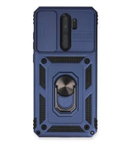 Newface Xiaomi Redmi Note 8 Pro Kılıf Pars Lens Yüzüklü Silikon - Lacivert