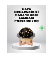 USB Projeksiyon Gece Lambası ve Ha Nemlendirici – Aromaterapi Destekli, Taşınabilir Mini