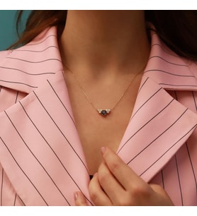 Prenses Model Swarovski Rose Gold Kaplama Kolye