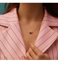 Prenses Model Swarovski Rose Gold Kaplama Kolye