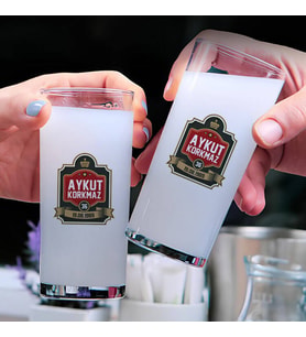 Renkli Spesial Doğum Günü Temalı İkili Rakı Bardağı Seti