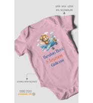 Bırakın beni teyzeme gideceğim Kısa Kollu Bebek Body %100 Pamuk