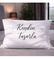 Kişiye Özel Baskılı Saten Yastık Kılıfı