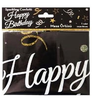 Happy Birthday Confetti Masa Örtüsü-