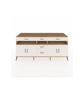 Kronos Konsol 5 Raflı 5 Çekmeceli 4 Kapaklı 220x59x99 Çam-Aytaşı/Aytaşı