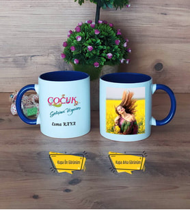 Çocuk Gelişim Uzmanı Kupa Bardak Lacivert Fotoğraflı Öğretmenler Günü Hediyesi