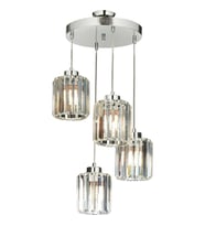 AVONNI AV-65230-4KT Krom Kaplama Modern Avize E27 Metal Kristal 40cm