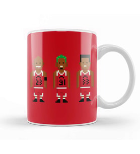 Chicago Bulls Pixel Players Classic Bulls Kupa Bardak Porselen