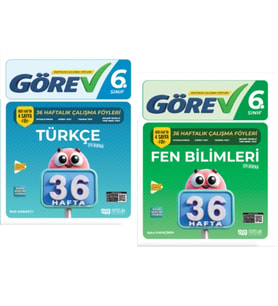 NİTELİK YAYINLARI 6.SINIF GÖREV TÜRKÇE - FEN BİLİMLERİ 36 HAFTALIK ÇALIŞMA FÖYLERİ