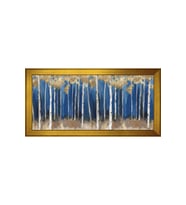 Soyut Şekiller Motifli Kanvas Tablo 80 x 110 cm Gold Çerçeve