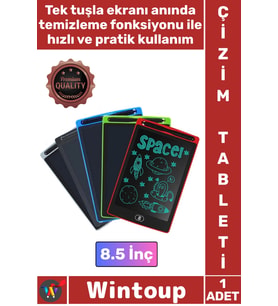 #Tablet Çocuk Dijital Yazım Grafik Tasarım Not Tutma Hafif Akıllı Lcd Çizim Eğitim Tableti 8.5 İnç