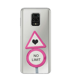 Redmi Note 9 Pro / 9s Uyumlu No Limit Tasarımlı Şeffaf Telefon Kılıfı