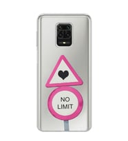 Redmi Note 9 Pro / 9s Uyumlu No Limit Tasarımlı Şeffaf Telefon Kılıfı