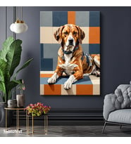 Dikey Kanvas Tablo Beagle Köpek Hayvan Tablosu Ev Ofis Duvar Dekoru
