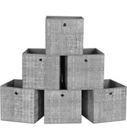 Songmics Saklama Kutusu, 6'Lı Set, Dokunmamış Kumaştan Yapılmış Saplı Düzenleme Kutuları, Katlanır K (Çok Renkli)