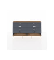 Arges Konsol 8 Çekmeceli  176x30x99 Antrasit-Çam/Antrasit