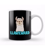 Cute & Funny Llawkward Awkward Llama Pun Lama Kupa Bardak Porselen
